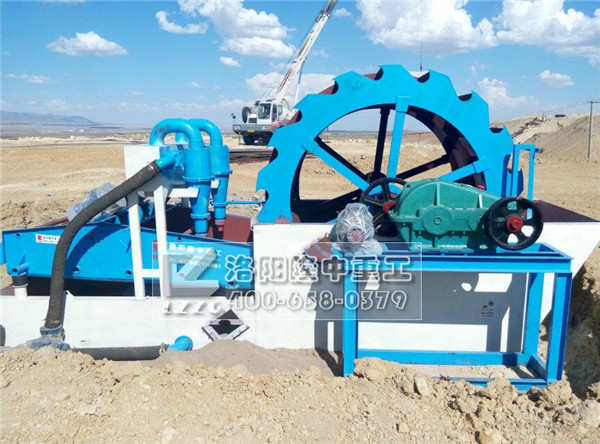 新型環保洗砂機現場圖
